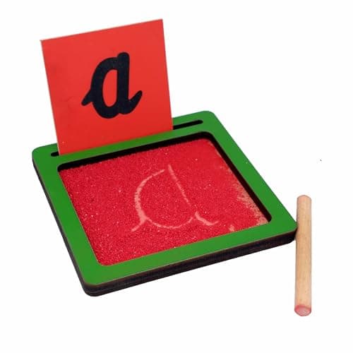 Tantrums Coloured Sand Paper with Tray| Learning Fun Education Puzzle Learning Aid for Kids (Multicolor Pieces) (Cursive)