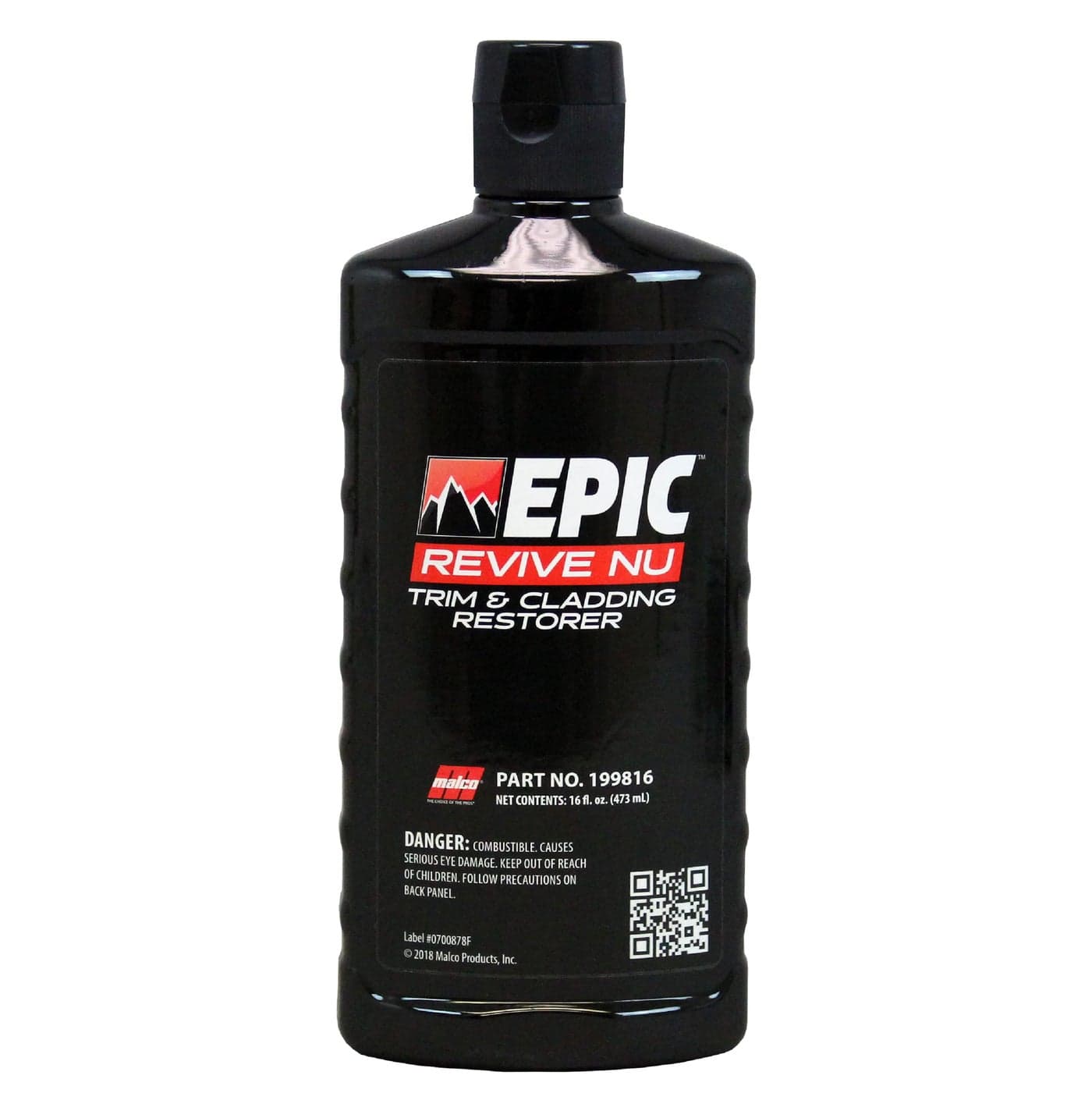 Malco Epic Revive Nu Plastic Trim Cladding Restorer Restores Faded and Dried Out PlasticVinyl and Rubber Back to Black or Gray Finish 16 Oz 199816