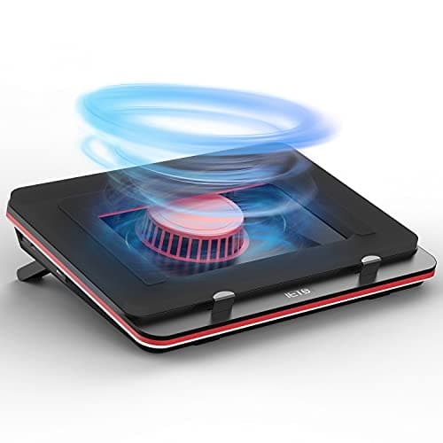 IETS GT500 Powerful Turbo-Fan (4200 RPM) Laptop Cooling Pad with Infinitely Variable Speed,Seal Foam for Rapid Cooling Gaming Laptop,Dust Filter for Protect Laptop,13-17.3inch Laptop Cooler