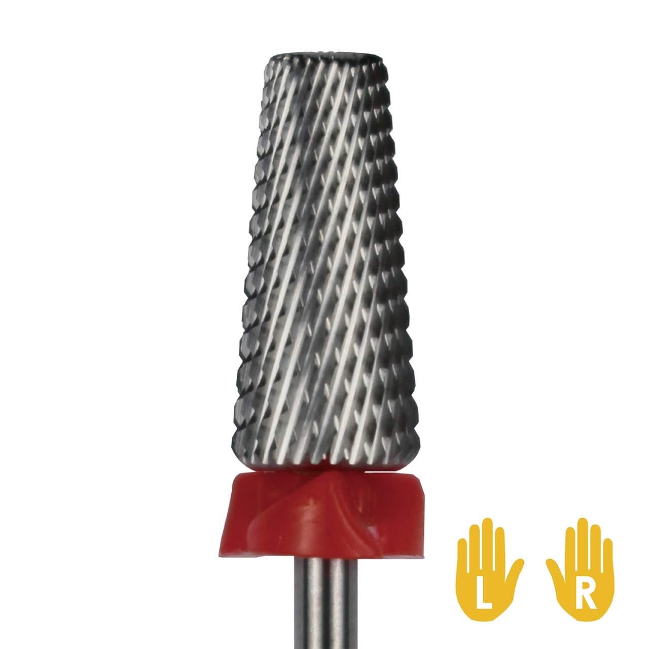 C & I 5 in 1 Multi-Function Tapered Shape Nail Drill, Cross Teeth Edition, Professional Drill Bit for Nail Manicure Machine (Fine - F)