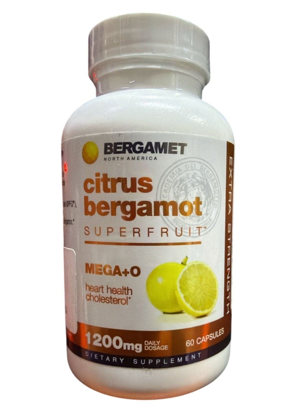 Bergamot Citrus Supplement with 1200mg per Serving and 80% Polyphenols - 60 Capsules - Made in The USA