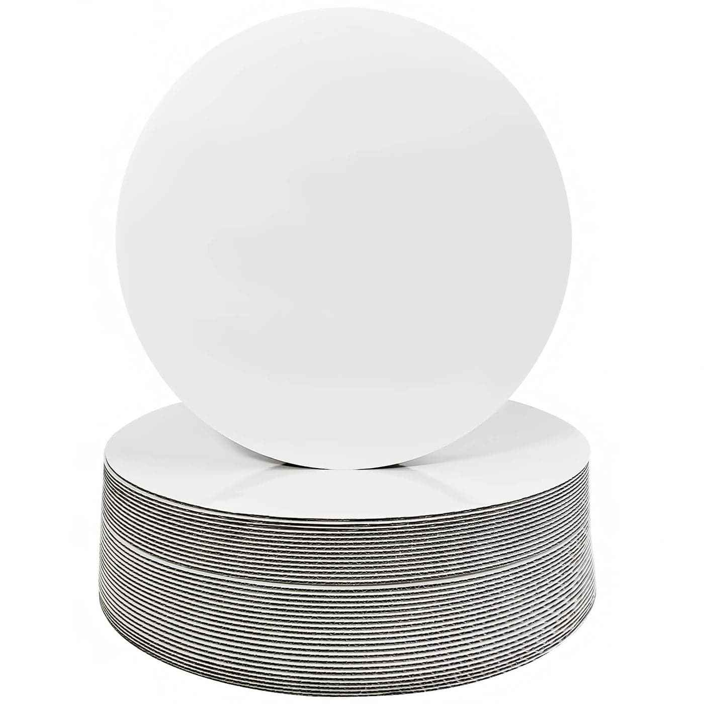 ONEMORE 35pcs 12 White Cake board RoundDisposable Cake Circle Base Boards Cake Plate Round Coated Circle Cakeboard Base 12inchPack of 35