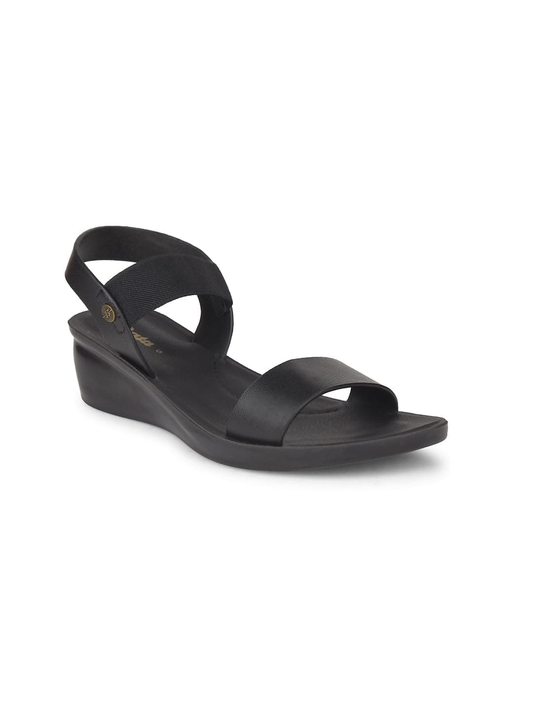 Bata Aerial Sandal Wedge Women's Black Heels - 5 UK (6616903)