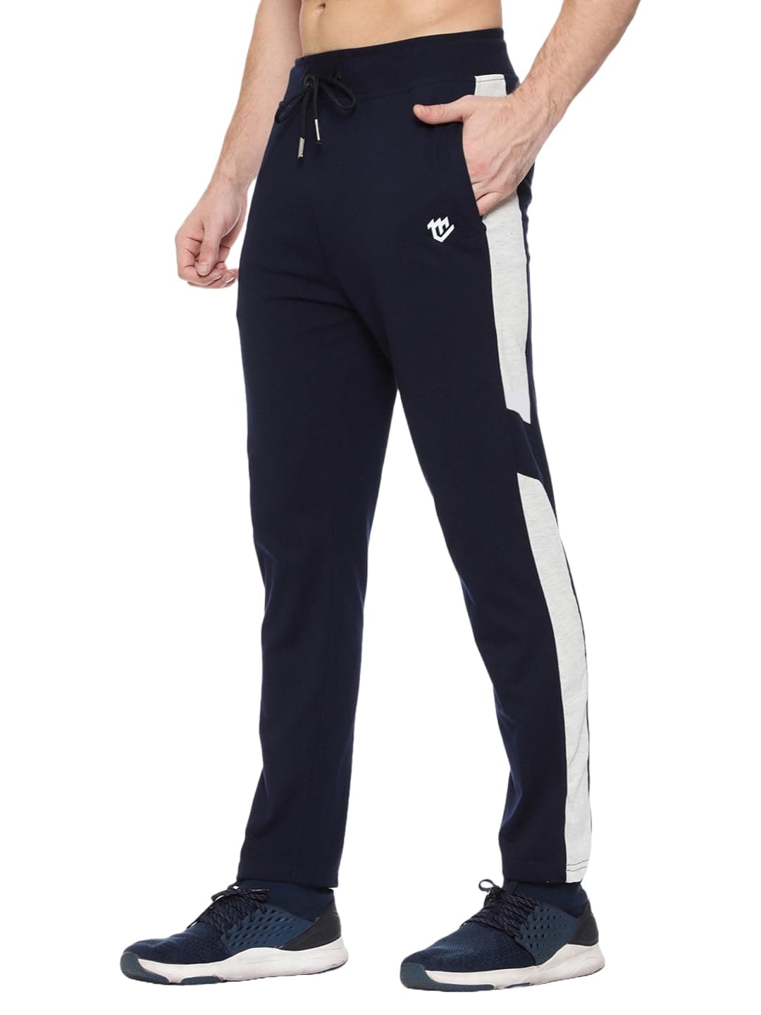 MARK LOUIIS Track Pant for Men - Regular Fit Track Pants with Unique Design for Maximum Style & Comfort - Everyday Use Lowers for Men (5XL, Navy Blue), Mid Rise