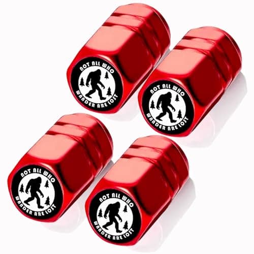 4Pack Bigfoot Tire Valve Stem Cap Bigfoot Car Accessories Aluminum Alloy Universal Dust Covers Tire Air Cap for CarsTruckSUVBikeMotorcycle RV TiresBig Foot Sasquatch Gifts for Men Father Women