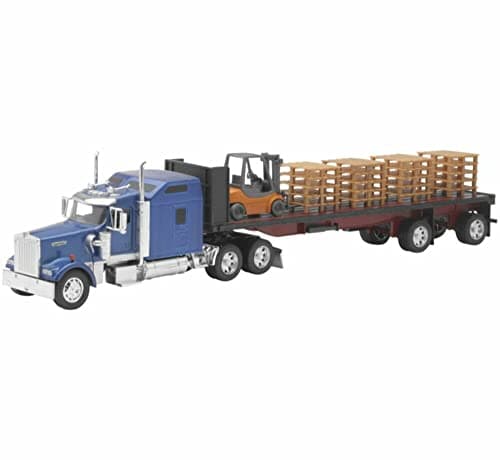 Kenworth Flatbed WForklift and Pallet by New Ray