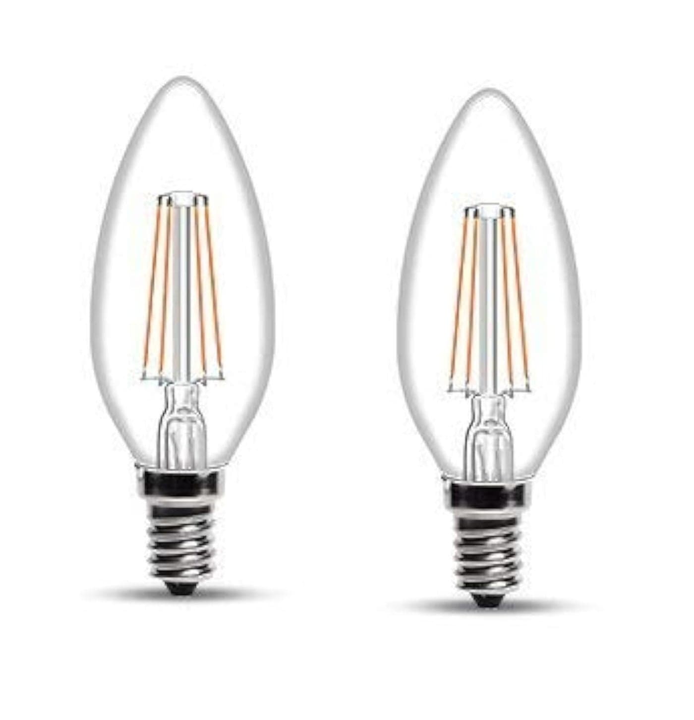 Wipro Garnet 4 W E14 Base Candle Filament Bulb | Warm White (2700K) | Pack of 3 | Clear Optics for Sparkling Effect | LED Filament Bulb for Home, Office, chandellior, Decorative lamp Shade