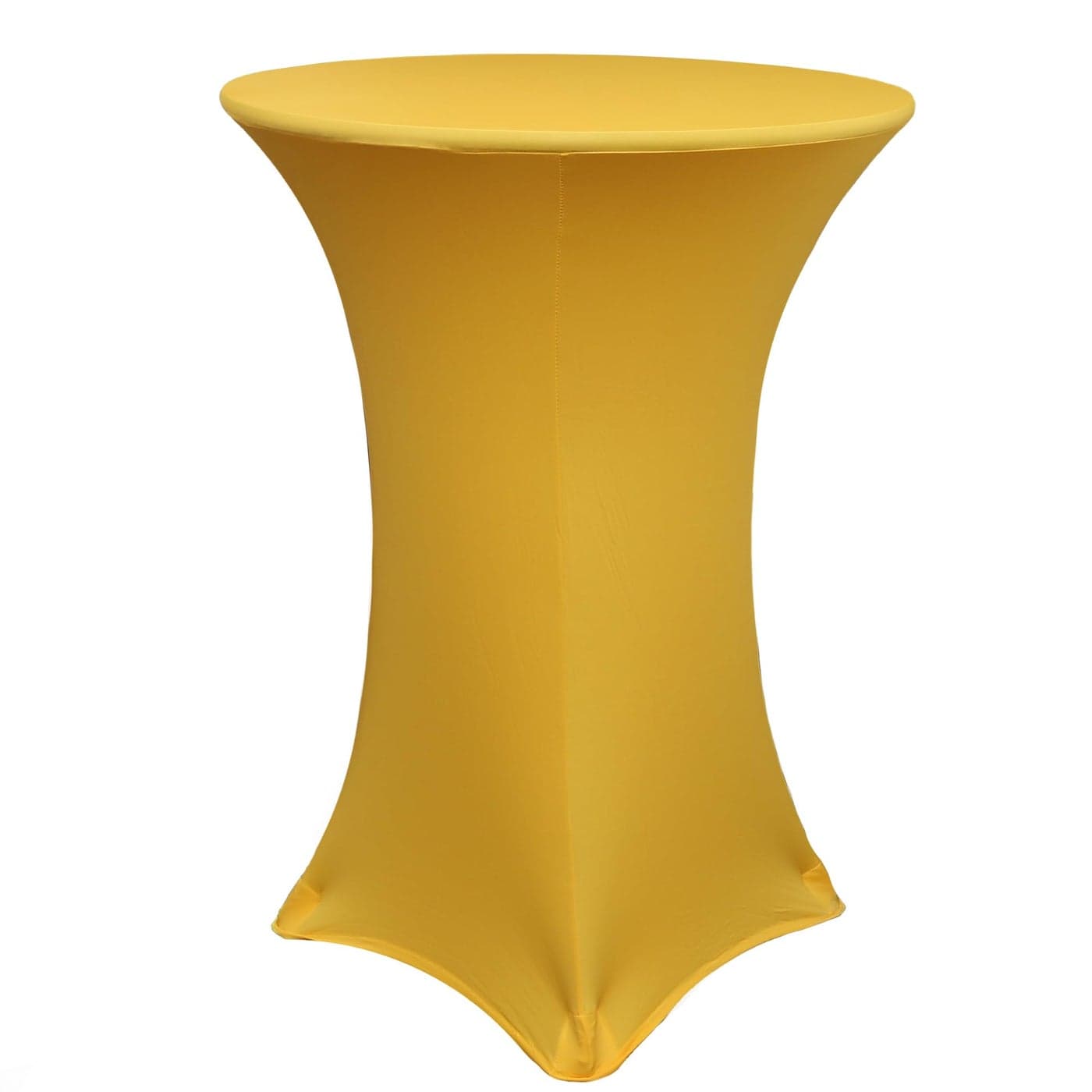 YOUR CHAIR COVERS 30 D x 42 H Highboy Cocktail Round Stretch Spandex Table Cover Gold Fitted Elastic Tablecloth for Round Tables Outdoor Party DJ Tradeshow Banquet Vendor Wedding
