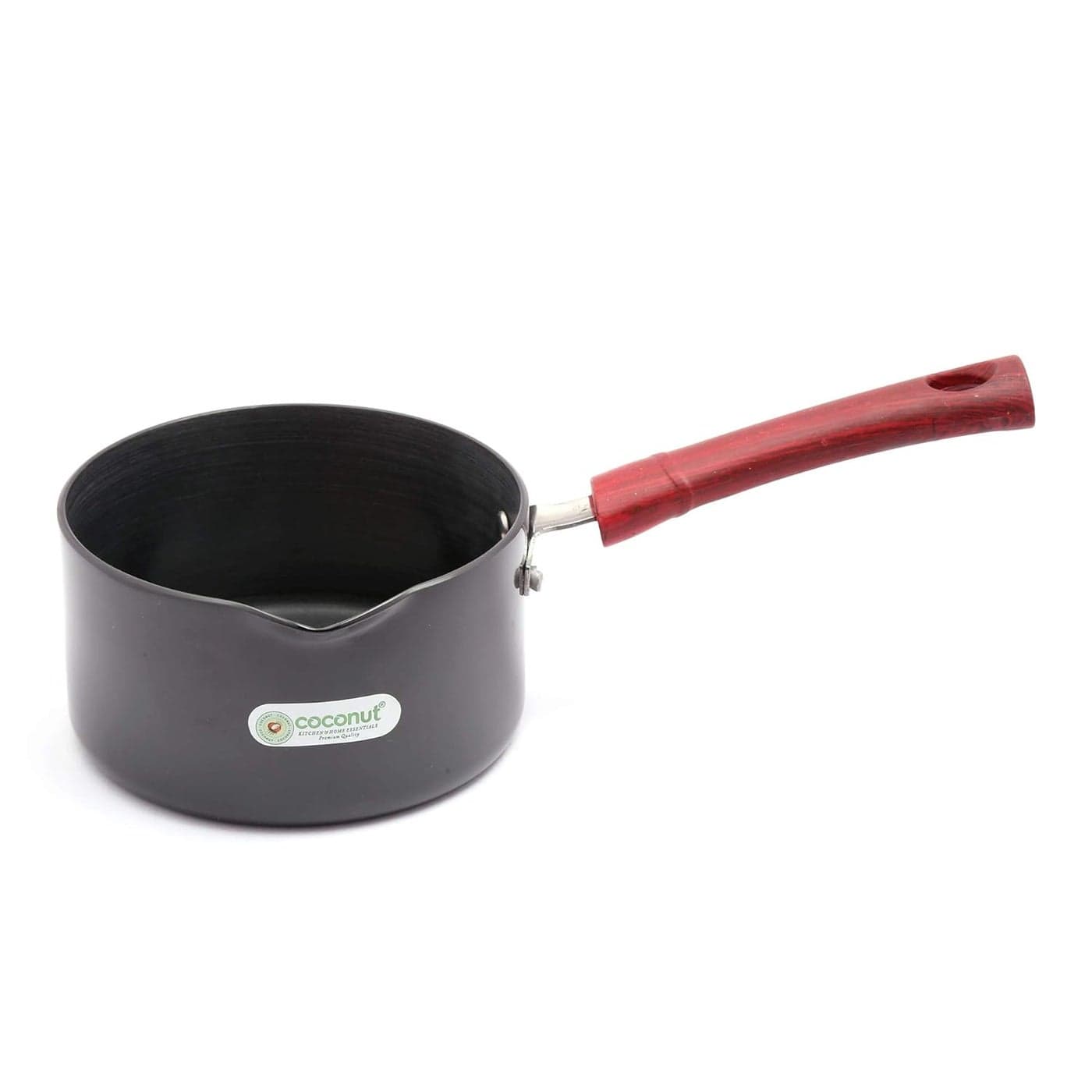 Coconut Hard Anodised 3mm Thickness Sauce PanCookware Black 1 Unit Diamater 14Cms Capacity 1000ML