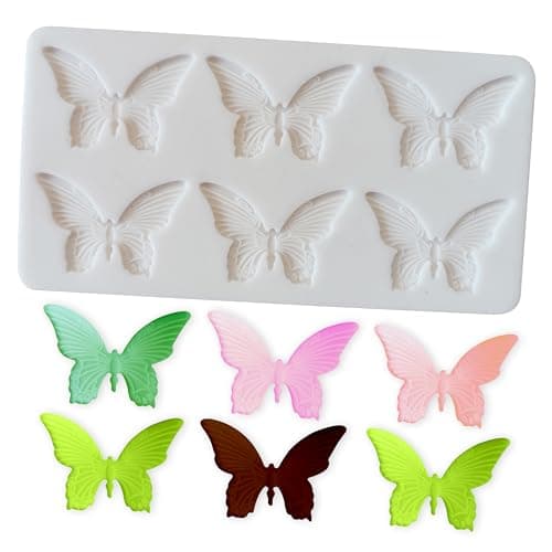 MoldBerry Silicone Butterfly Shape Garnishing Mold Candy Cake Baking Mould Cake Decorating Mold Kitchen Baking Tool Chocolate for Fondant Cake Decorating (Pack of 1)