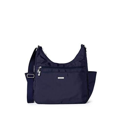 Baggallini Essential Hobo Crossbody Bag for Women - Built-in RFID Card Holder - Hobo Travel Bag with Luggage Sleeve