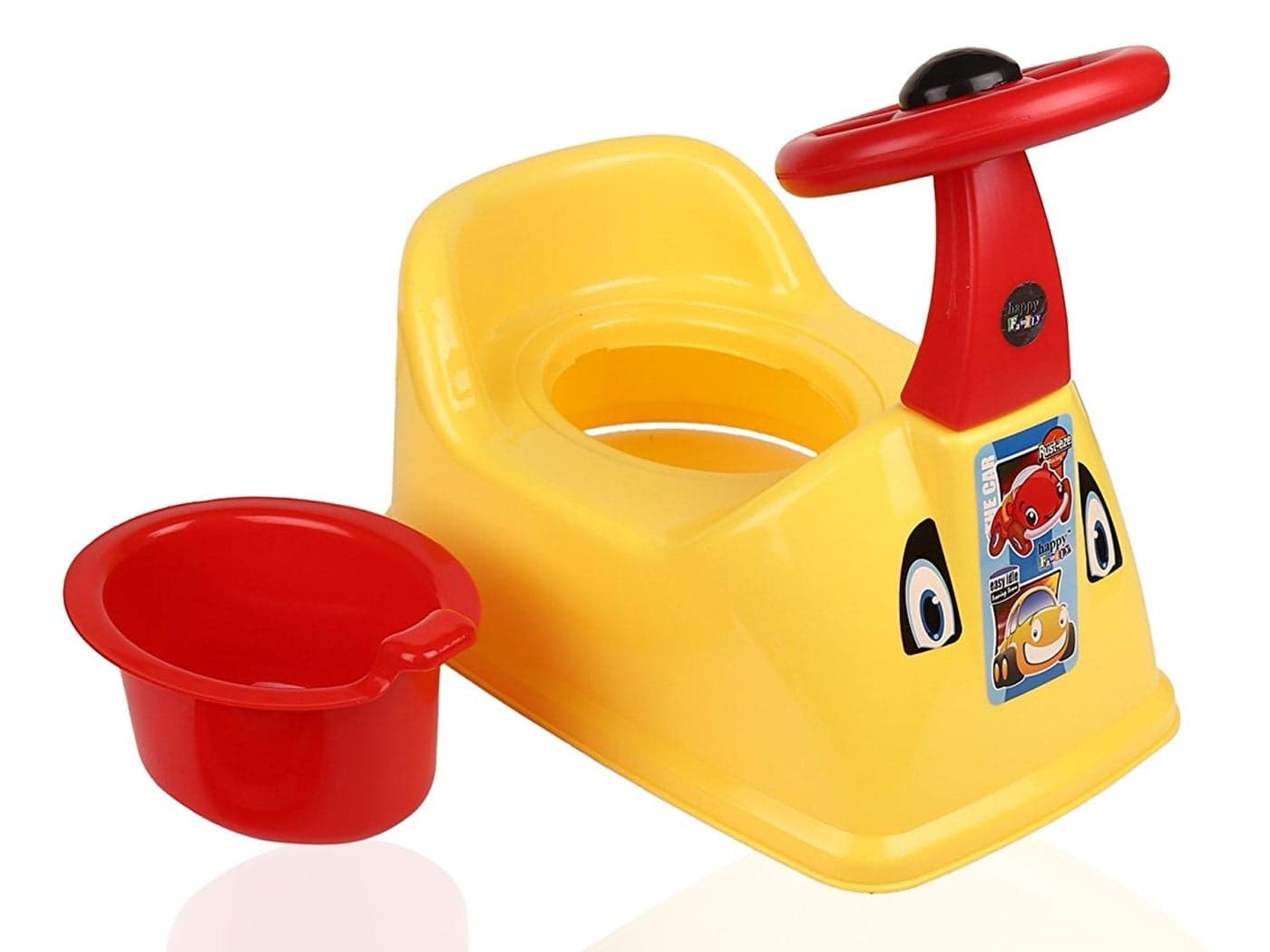 Nabhya Toilet Trainer Baby Potty Seat Ferrari Car Designed With Removable Bowl & Closing Lid Potty Seat (Yellow)