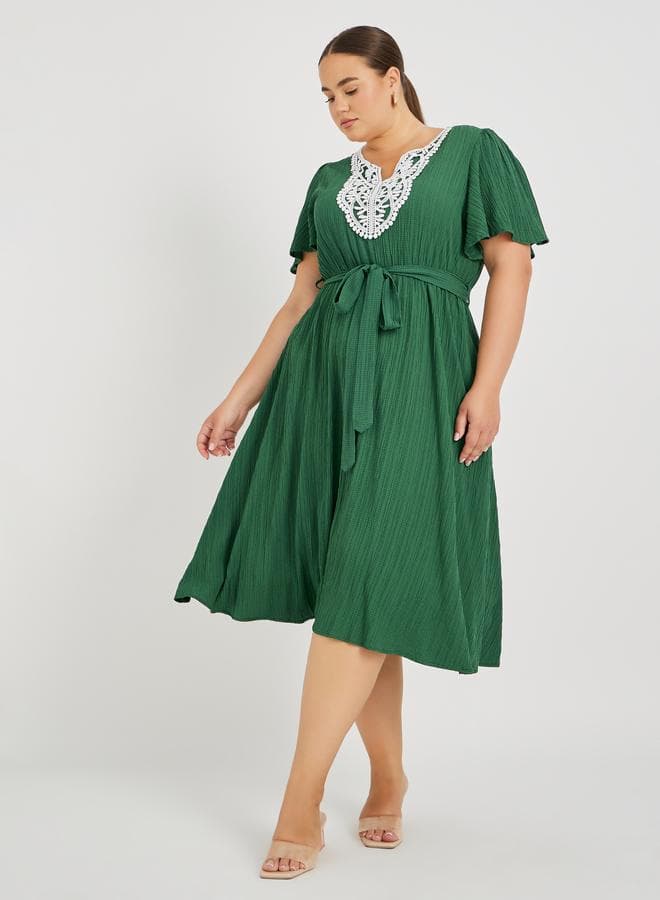 Lace Trimmed Dress