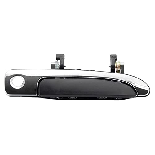 TRQ Front Right Exterior Door Handle Chrome & Black Passenger Side Compatible with 1992-2011 Ford Crown Victoria Mercury Grand Marquis FO1311111