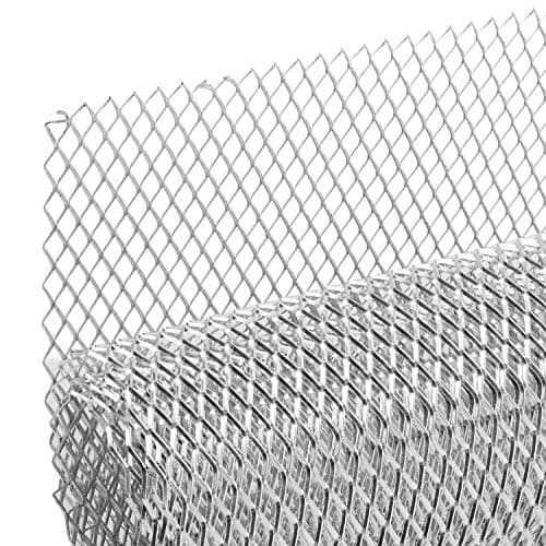AggAuto Universal 40"x13" Car Grill Mesh - Aluminum Alloy Automotive Grille Insert Bumper Rhombic Hole 6x12mm, One of the Most Multifunctional Shape Grids Silver