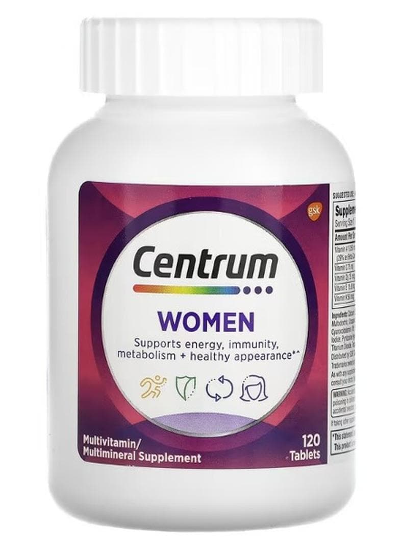 Women Multivitamin/Multimineral Supplement – 120 Tablets – Energy Support & Healthy Appearance