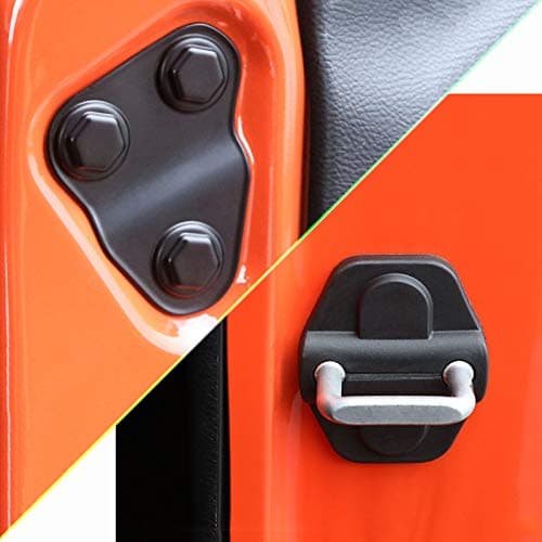 8Pack Door Screw Protector Cover Trim Door Lock Cover for 2018 2019 2020 2021 2022 2023 2024 Jeep Wrangler JL JT 4XE Sport S Rubicon Deluxe Sport Utility Black ABS 2Door4Door Pack of 8