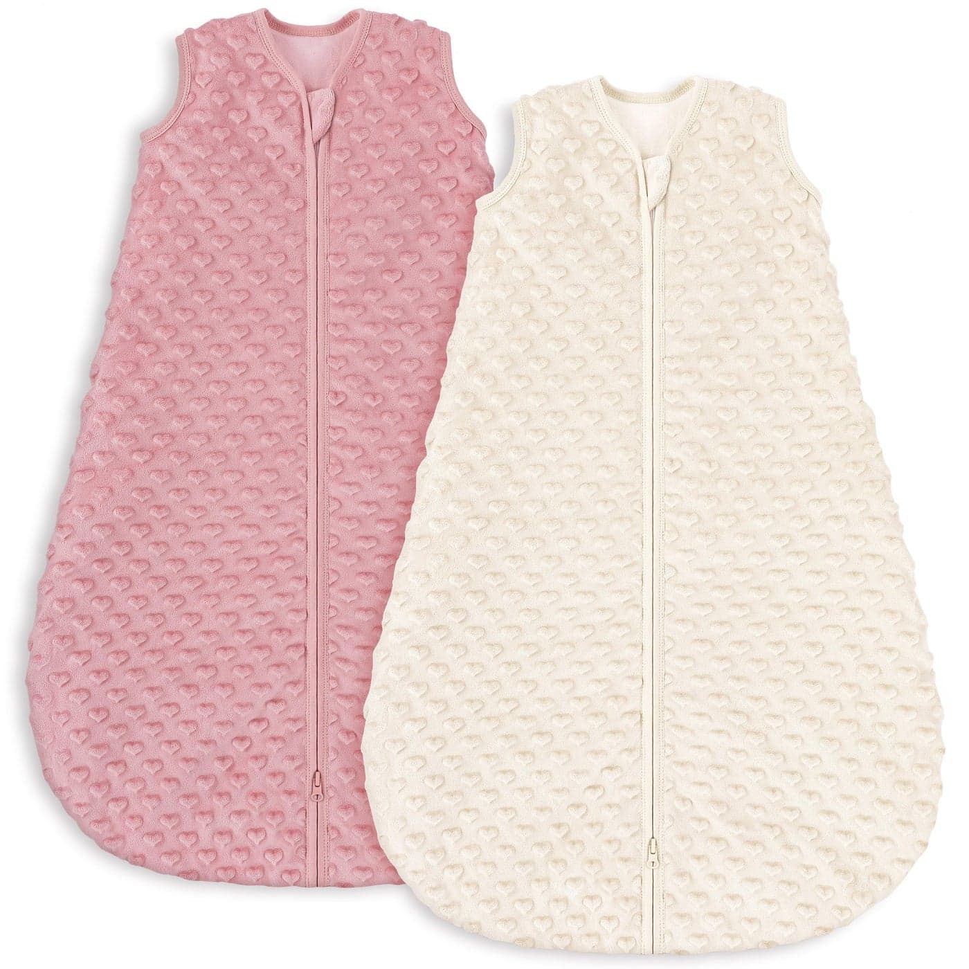 Yoofoss Fleece Baby Sleep Sack 1218 Months with Plush Dots TOG 15 Baby Wearable Blanket with 2Way Zipper Organic Cotton Toddler Sleep Sack Fleece