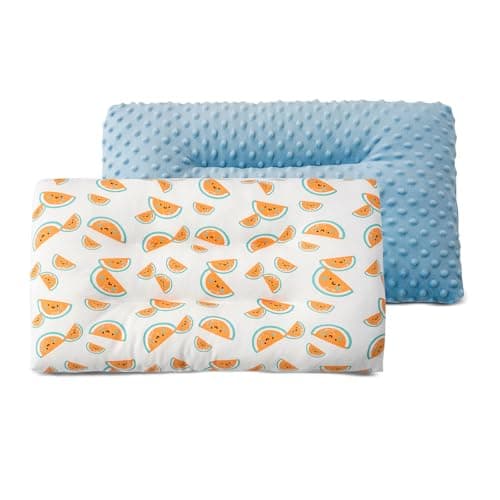 RESTIRY 1Pc Toddler Pillow,Breathable and Skin-Friendly,Machine Washable,100% Cotton Cute Kids Pillows for Sleeping,Kids Sleeping Pillow for 2-6 Year Old,19X11inches