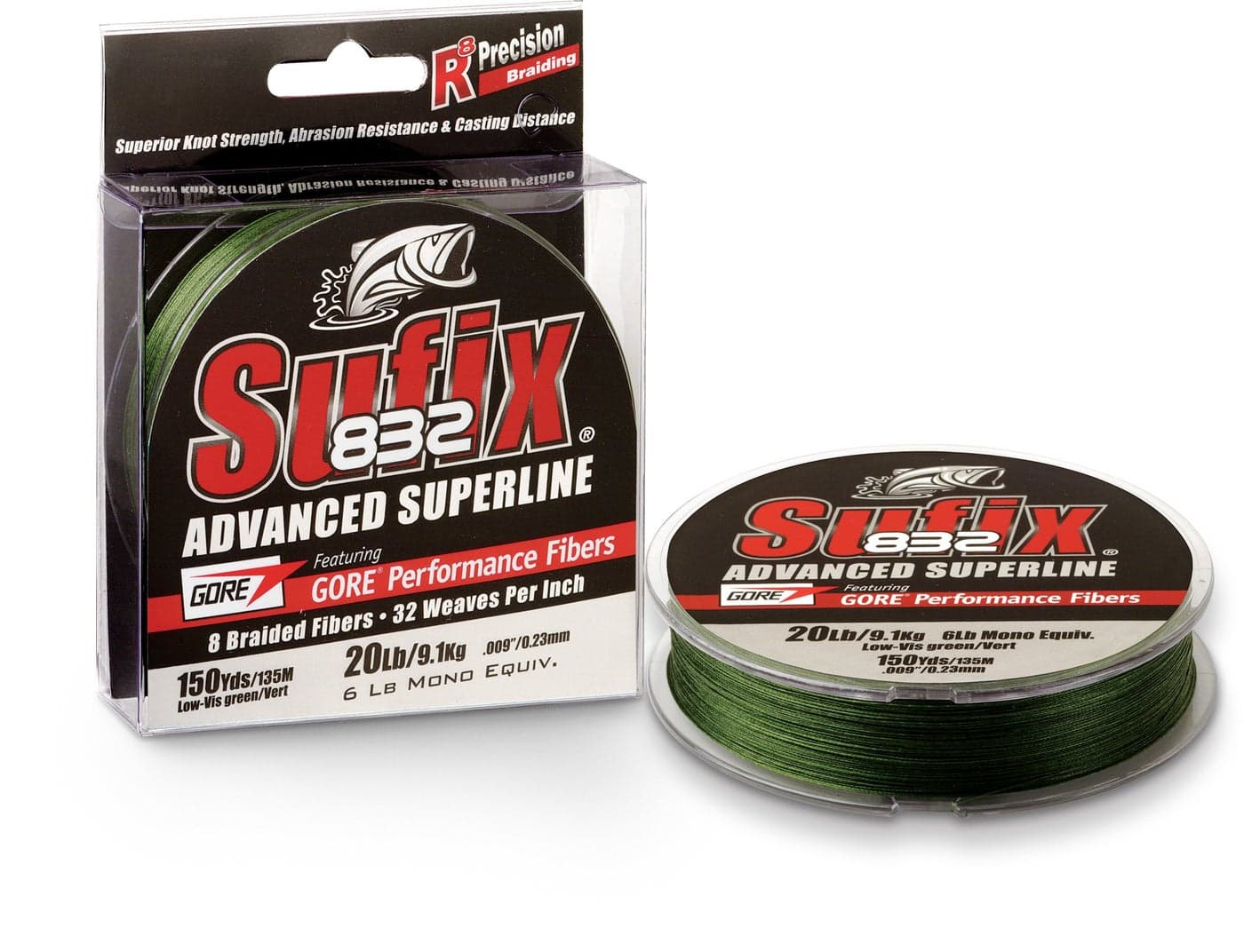 Suffix 832 Braid 65 lb Low-Vis Green 150 yards