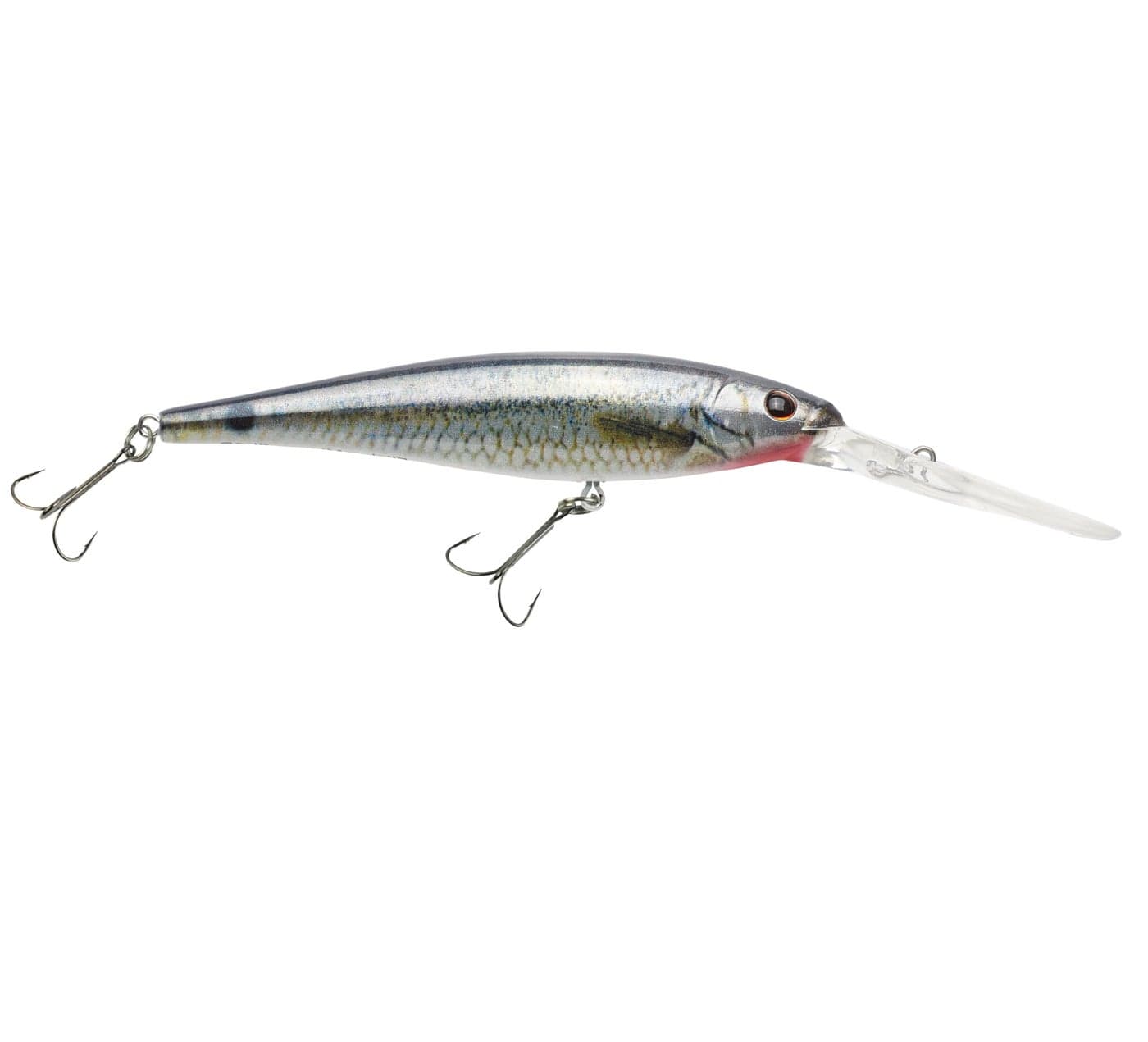 Berkley Flicker Minnow Fishing Lure, Flashy Pearl, 1/2 oz, 4 1/2in | 11cm Crankbaits, Realistic Minnow Profile, Sharp Dive Curve Gets to Fish Quickly, Equipped with Fusion19 Hook