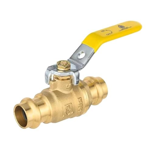 EFIELD 1inch Copper Press x 1inch Press Ball Valve with EPDM Oring14 Turn Full Port Shut Off Stop Ball Valve For Copper Tubing ConnectionVALVE407