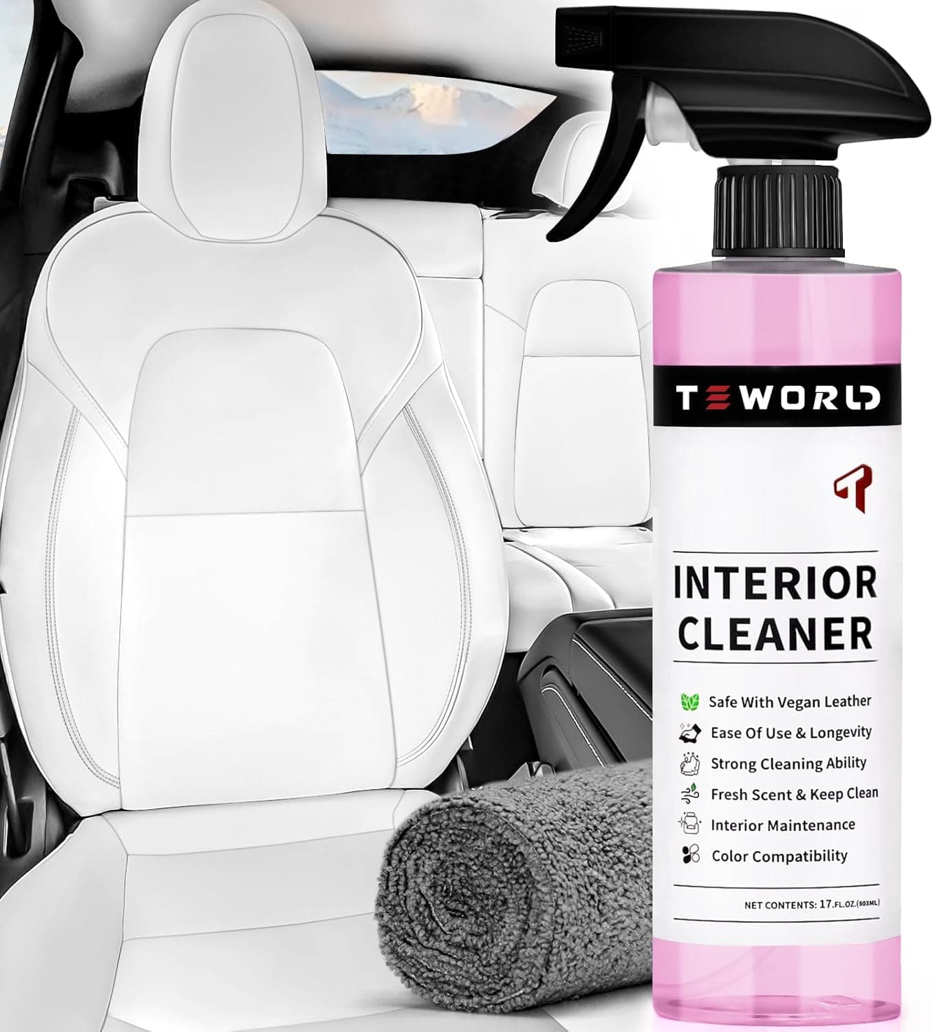 Tesla Interior Cleaner - Biodegradable Stain Remover for Vegan Leather