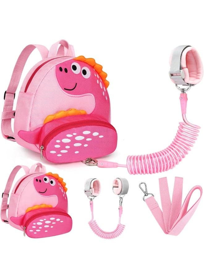 Accmor Toddler Harness Backpack with Leash, Cute Dinosaur Kid Backpacks with Anti Lost Wrist Link