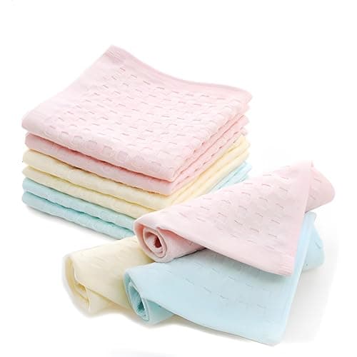 Fashiol Women's Good Look Very Soft and Thick Cotton Face Towels (Multicolour, 10.5 x 10.5 Inch) (Assorted Colour, 10.5 x 10.5 inch)