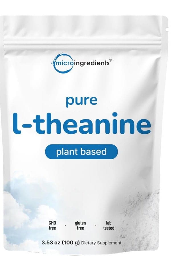Pure L-Theanine Powder, 100 Grams (1 Year Supply), Filler Free, No GMOs and Vegan Friendly