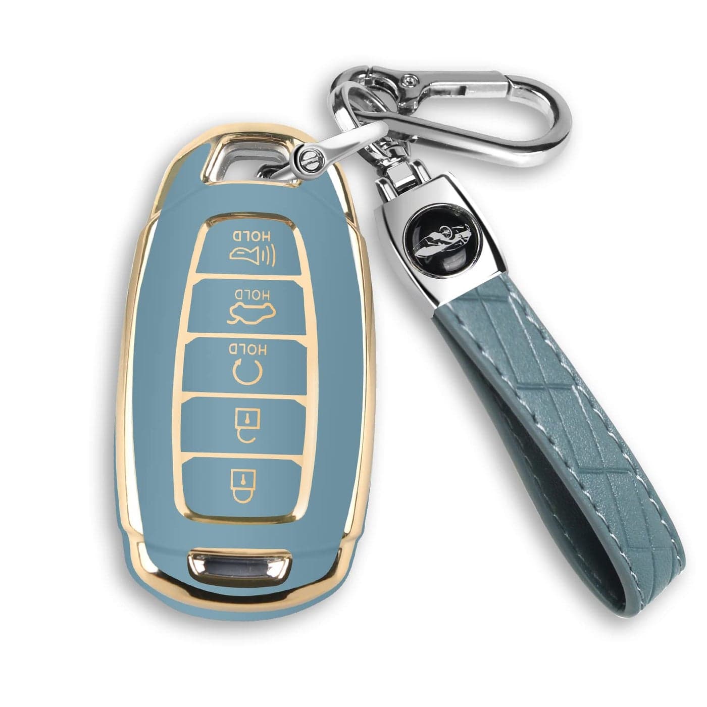 MILD EAST For Hyundai Palisade Elantra Key fob Cover Case with Keychain Smart 5 Button TPU Protector Keyless Remote Holder