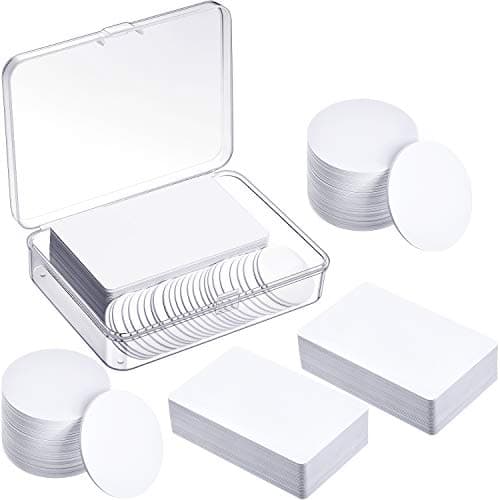 Outus 50 Pieces NFC 215 Cards Tags Blank 215 PVC Cards Round/Square Compatible with TagMo for NFC Enabled Phones