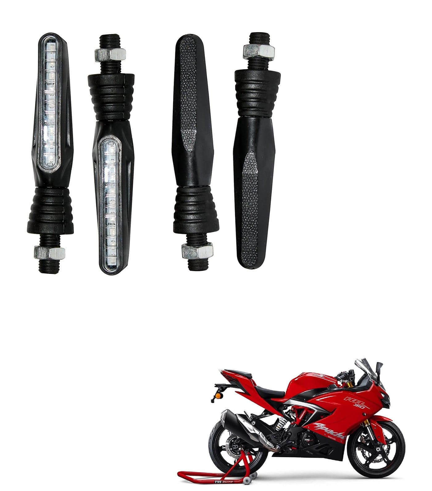 Asryd Pack of 4 Amber Bright SMD LED KTM Style Indicators For TVS Apache RR310 (4.Pcs Amber Color Indicator)