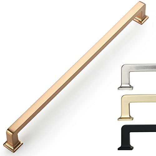 9BUILD 6 Pack 10 Inch Cabinet Handles - Champagne Bronze Cabinet Pulls for Kitchen and Dresser