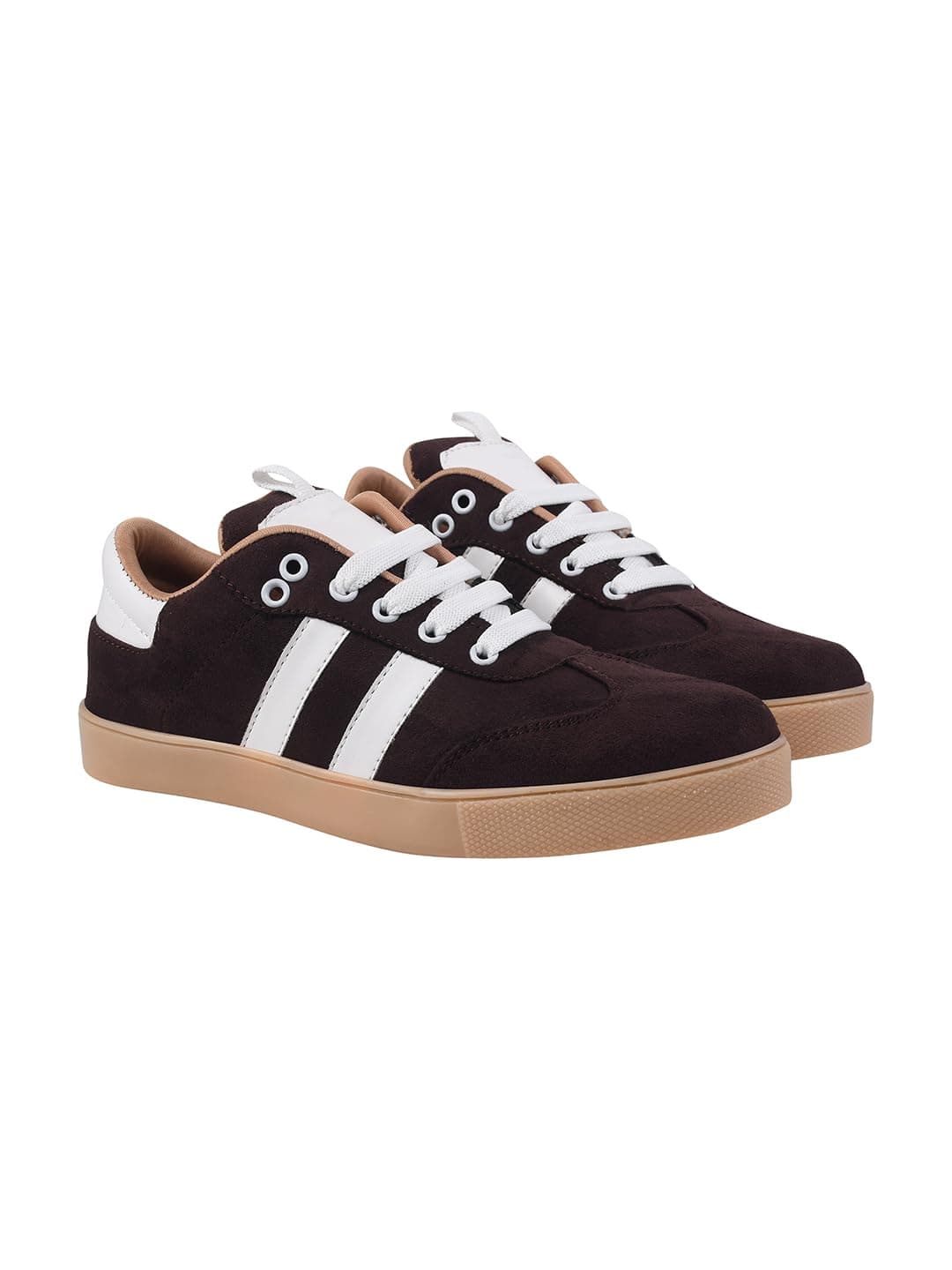 Shoetopia Women's Brown Casual Sneakers || Stylish Lace-Up Sports Shoes with Comfortable Sole || Lightweight Daily Footwear Walking & Running Shoes EU41