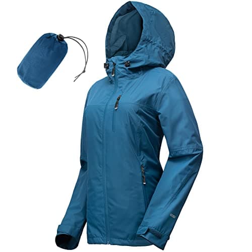 33000ft Packable Rain Jacket Women Lightweight Waterproof Raincoat with Hood Cycling Bike Jacket Windbreaker