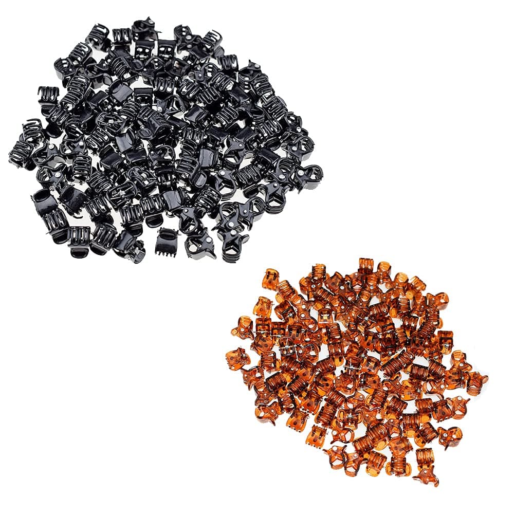 100pcpack 1cm Hair Claws Clip for Women Girls Black Brown clear Plastic Mini Hairpin Hair Clip Clamp Hair Accessories Gifts brownblack each 50pcs