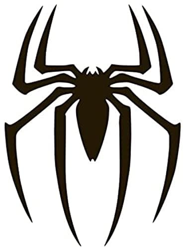AK Black Spider Logo Vinyl Stickers for Laptop Tablet Car Truck Any Smooth Surface Size 5 inches