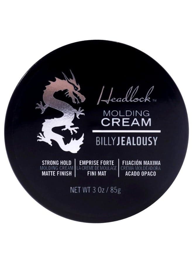 Headlock Hair Molding Cream, Hair Styling Cream for Men with Strong All-Day Hold, Natural Matte Finish Styling Agent for All Lengths, 3 Ounce