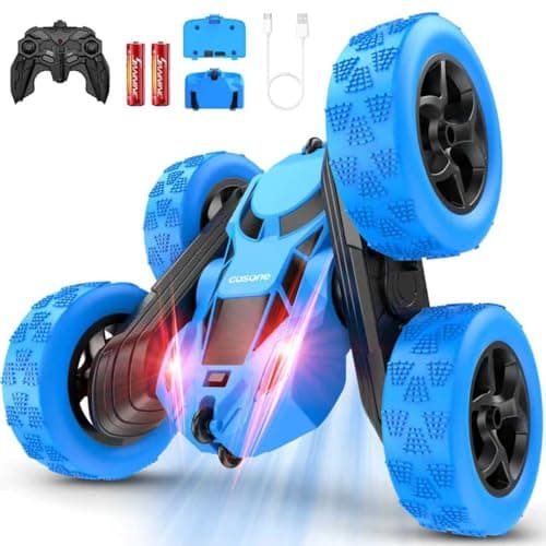 cosone Remote Control Car RC Car Toys for Boys 4WD 24Ghz Double Sided 360 Rotating RC Cars Birthday Gifts for Kids Age 6 7 812 for Boys and Girls Green