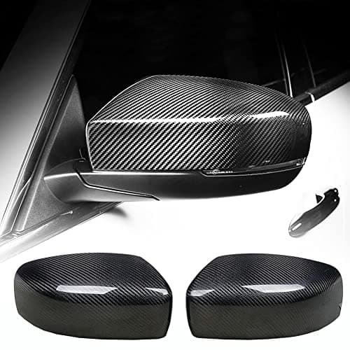 MCARCAR KIT Mirror Cover fits Maserati Quattroporte Ghibli S Q4 GTS Sedan 2014-2017 Real Dry Carbon Fiber Add-on Rearview Side Rearview Mirror Caps Car Exterior Outside Shell