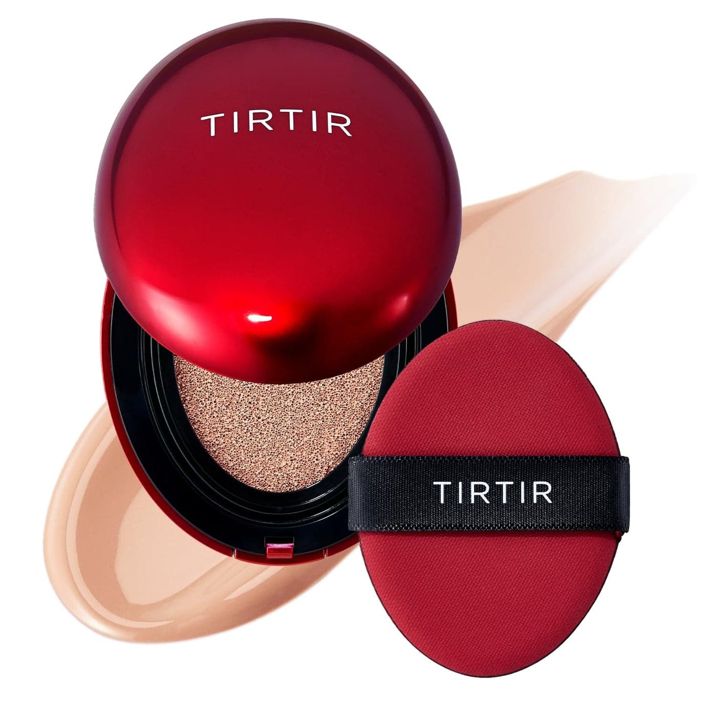 Mini Size TIRTIR Mask Fit Red Cushion Foundation Full coverage Weightless Skin fit Satin Glow Finish Korean Makeup beauty Tattoo cover up Buildable 22C Peach Beige 015 Fl Oz