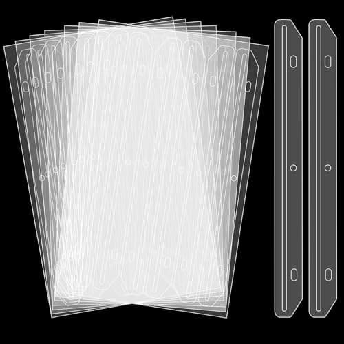 GDZRDFLH 60 Pcs Magazine Holders 3 Hole Punched Plastic Binder Accessories 3 Ring Binder Magazine Collection Storage for Magazines File Book Organizer Translucent White
