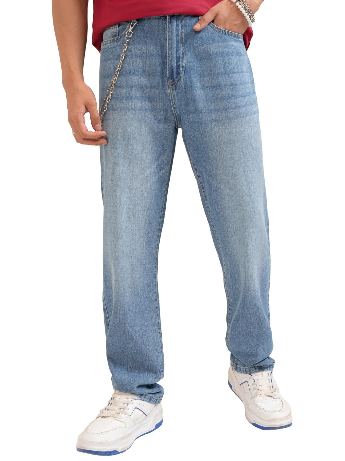 Highlander Men Straight Fit Jeans Light Blue