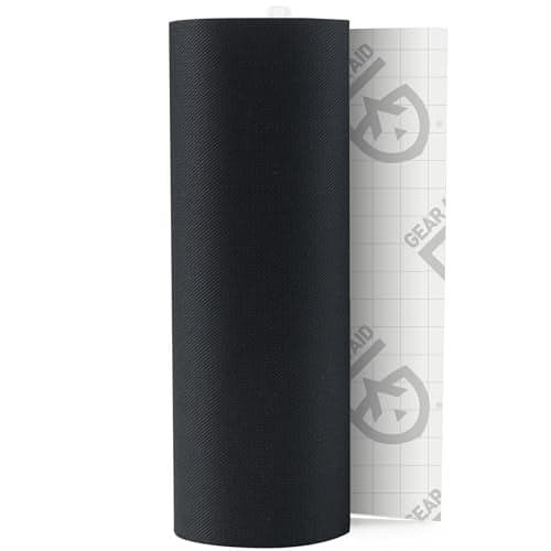 GEAR AID Tenacious Tape 3”x20” Nylon Fabric and Vinyl Gear Repair Tape, Quickly Fix Holes and Rips in Puffy Jackets, Rain and Snow Gear, Tents, Sleeping Bag and More, Black, 1 Pack