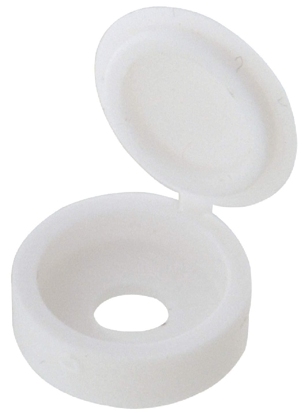The Hillman Group 59045 Hinge Screw Cover Number 8Number 10 White 15Pack