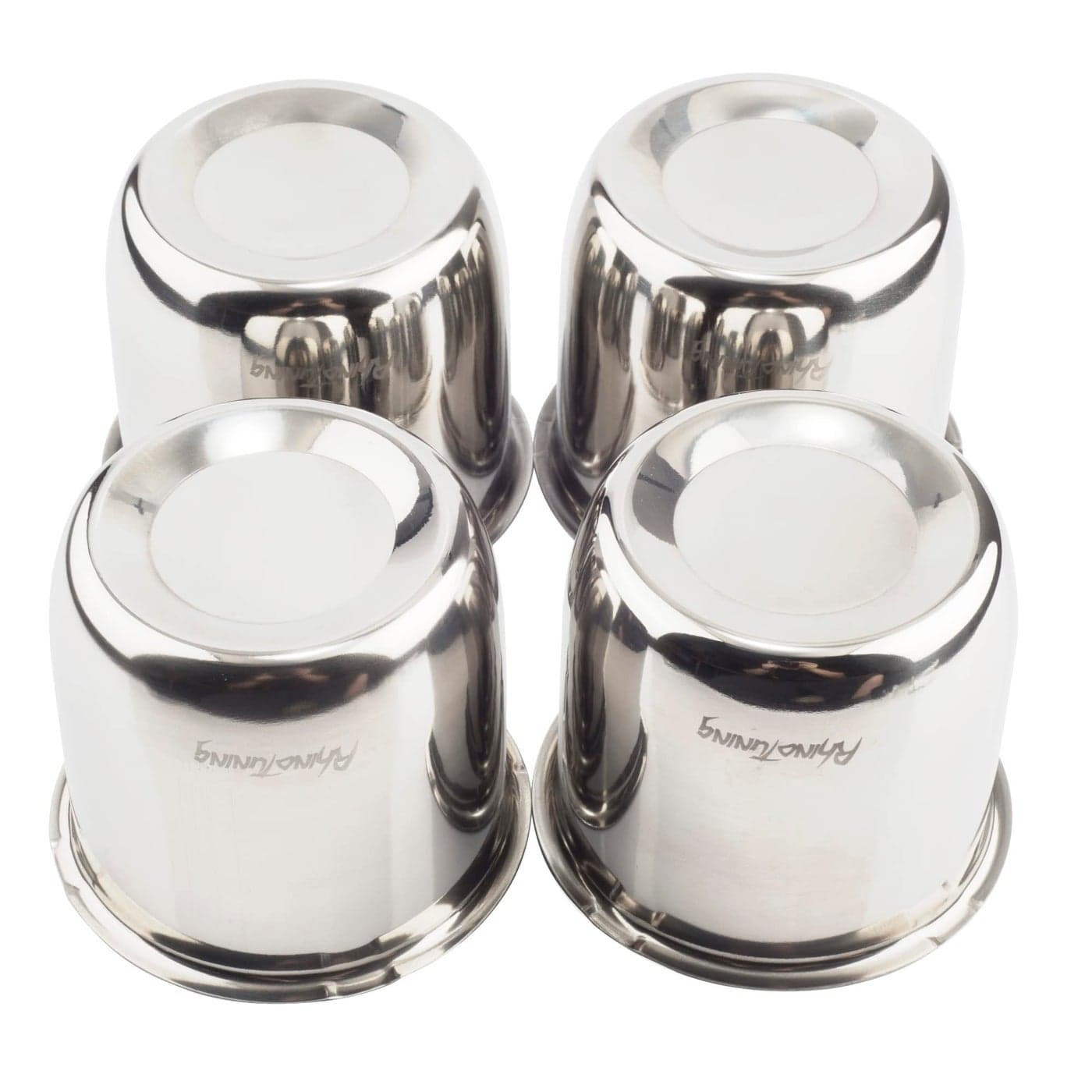 RTRHINOTUNING 331in Wheel Center Caps Stainless Steel Push Through Cover for Truck Trailer Wheel Rims Set of 4