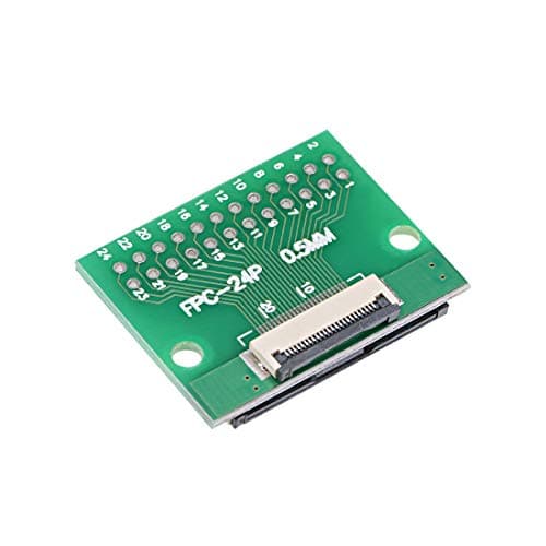 uxcell FFC FPC 24 Pin 0.5mm 1mm Pitch to DIP 2.0mm PCB Converter Board Couple Extend Adapter