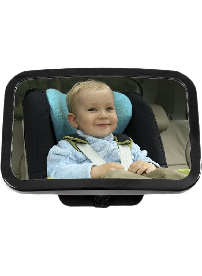 Greenco Rear Facing Back Seat Baby View CAR Mirror - Large and Crystal Clear Sharp View Mirror