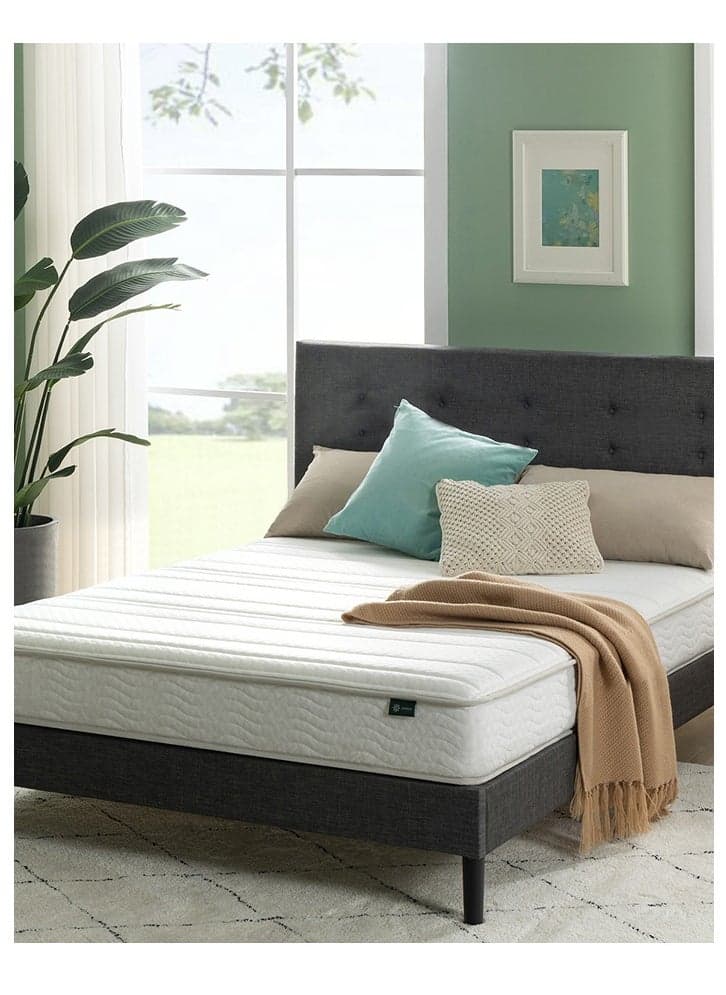 Bonnel Spring Mattress, US King, Fiberglass Free, Medium Firmness, Durable Support, Certified Safe Foams & Fabric, Mattress in A Box (193.0 X 203.2 X 15.2 CM)